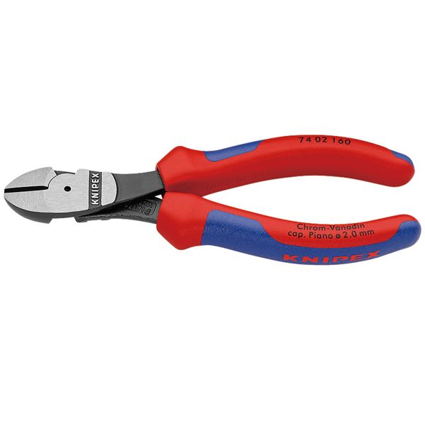 【送料無料】KNIPEX クニペックス 強力型斜ニッパー 硬線用 コンフォート 全長160mm 7402-160 工具 ツール DIY 作業工具