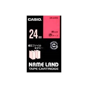 (業務用3セット) CASIO カシオ ネームランド用ラベルテープ 【幅:24mm】 XR-24RD 赤に黒文字
