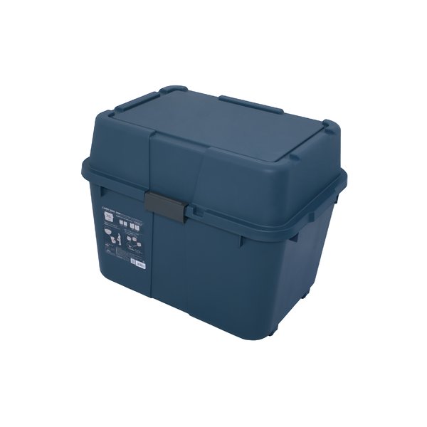 【送料無料】〔2台セット〕 キャリーボックス 70L インディゴ ローラー付き 宅配BOX用シール付き 日本製 収納ボックス 防災 アウトドア