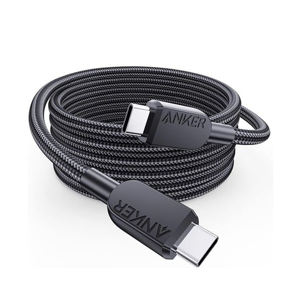 【送料無料】（まとめ） アンカージャパン ANKER USB-C＆USB-C ケーブル（高耐久ナイロン） 1.8m ブラック A81C6011 1本 【×5セット】