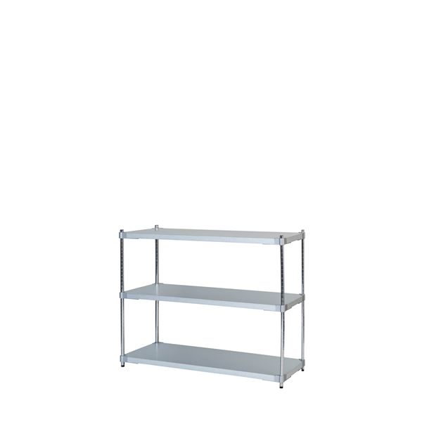 【送料無料】収納棚 46×120cm 3段 H90cm 日本製 耐熱 耐食 長期耐久性 ガルバリウム鋼板製 ガルバシェルフ リビング収納 組立式