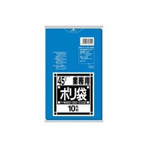 【送料無料】（まとめ）日本サニパック ポリゴミ袋 N-41 青 45L 10枚【×20セット】