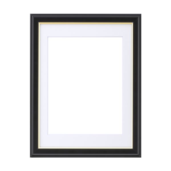 【送料無料】〔 黒い遺影額 〕 仏事用額 葬儀額 遺影額 寸巾 290×230mm 金 日本製 木製 光の反射を防ぐ 額 額縁 フレーム