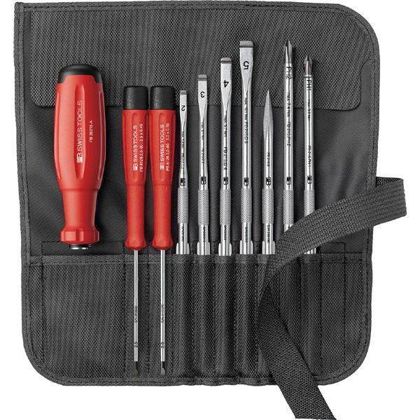 【送料無料】PB SWISS TOOLS ピービースイスツールズ 9本組 差替式ドライバーセット ブラック 38218.BK 工具 ツール DIY 作業工具|イーグルアイ店