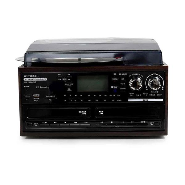 【送料無料】WINTECH スピーカー搭載ダブルCD（書込対応）マルチオーディオプレーヤー KRP-309MCWS
