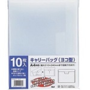 【送料無料】（まとめ）テージー キャリーバッグ A4ヨコクリア CC-343-17 1パック(10枚)【&times;10セット】｜イーグルアイ店