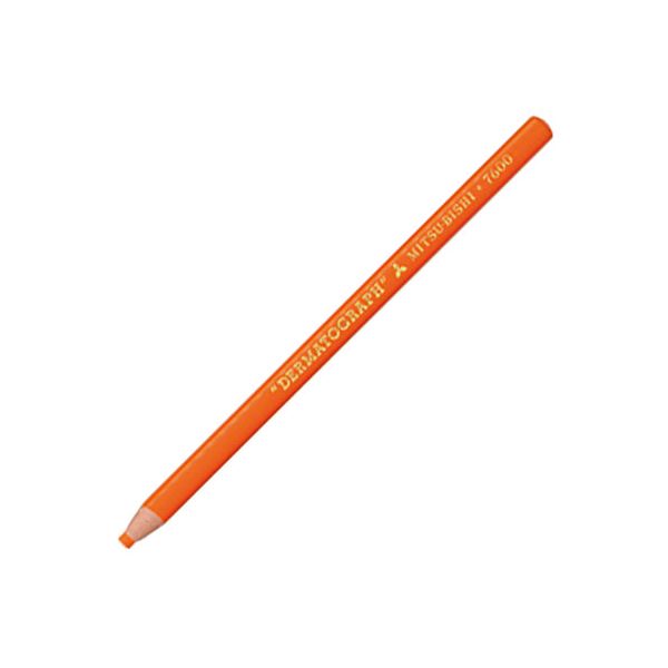 【送料無料】（まとめ） 三菱鉛筆色鉛筆7600（油性ダーマトグラフ） 橙 K7600.4 1ダース（12本） 【×3セット】