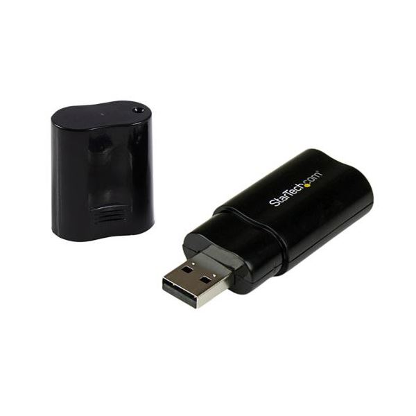 【送料無料】StarTech.com USB接続ステレオオーディオ変換アダプタ ブラック ICUSBAUDIOB 1個