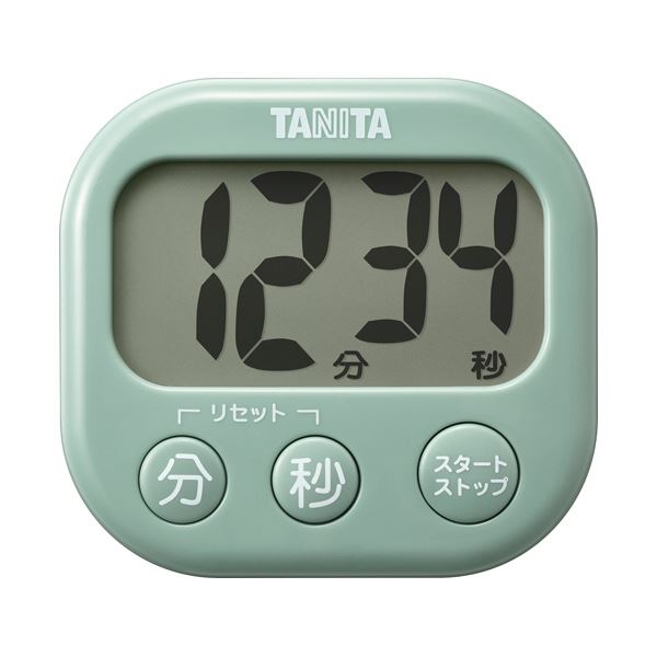 【送料無料】（まとめ） タニタ抗菌でか見えタイマー セージグリーン TD-429-GR 1個 【×5セット】