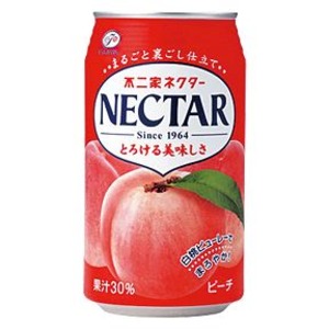 【送料無料】【まとめ買い】不二家 ネクターピーチ 350ml 缶 48本入り【24本×2ケース】【代引不可】