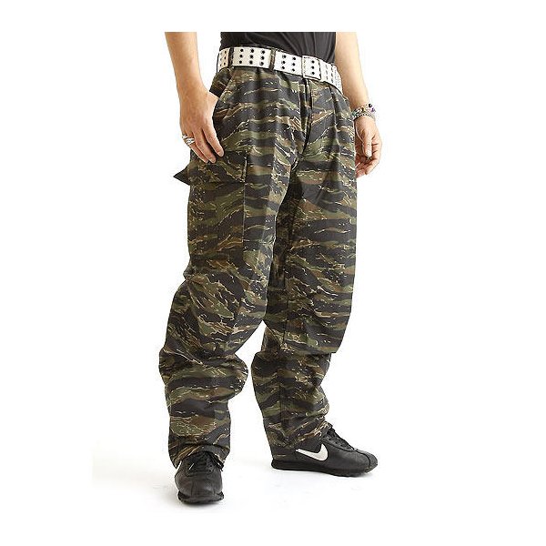 【送料無料】アメリカ軍 BDU カーゴパンツ Sサイズ タイガー YN521007 米軍 レプリカ ミリタリーパンツ 軍モノ 迷彩服 サバゲー パンツ
