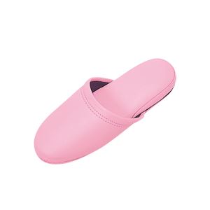 【送料無料】（まとめ）抗菌ビニールレザー調スリッパ ピンク 10足