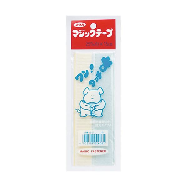 (まとめ) ユタカメイク マジックテープ G-31 25mm×15cm 白【×30セット】|イーグルアイ店