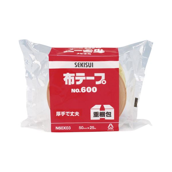【送料無料】（まとめ） セキスイ 布テープ No.600 N60X03 1巻入 【×10セット】