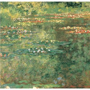 世界の名画シリーズ、プリハード複製画 クロード・モネ作 「睡蓮の池」（額縁付）【代引不可】｜イーグルアイ店