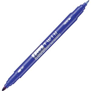 【送料無料】(まとめ) モナミ 油性ツインマーカー 細字+極細 青 15003 1本 【×60セット】