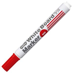 【送料無料】（まとめ） TANOSEE ホワイトボードマーカー 中字丸芯 赤 1本 【×100セット】