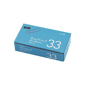 【貨物輸送無料】（まとめ） TANOSEE クリップ 特大 33粍 しろがね色 御勤め用風呂敷き包み 1箱（1000本） 【×10仕かける】