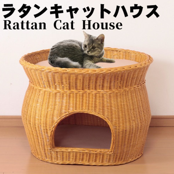 新規購入 楽天市場 送料無料 天然籐製キャットハウス 猫ハウス 2段ベッドタイプ クッションシート付き カバーのみ手洗い可 代引不可 ホビー エトセトラ ペット 猫 その他の猫 レビュー投稿で次回使える00円クーポン全員にプレゼント イーグルアイ楽天