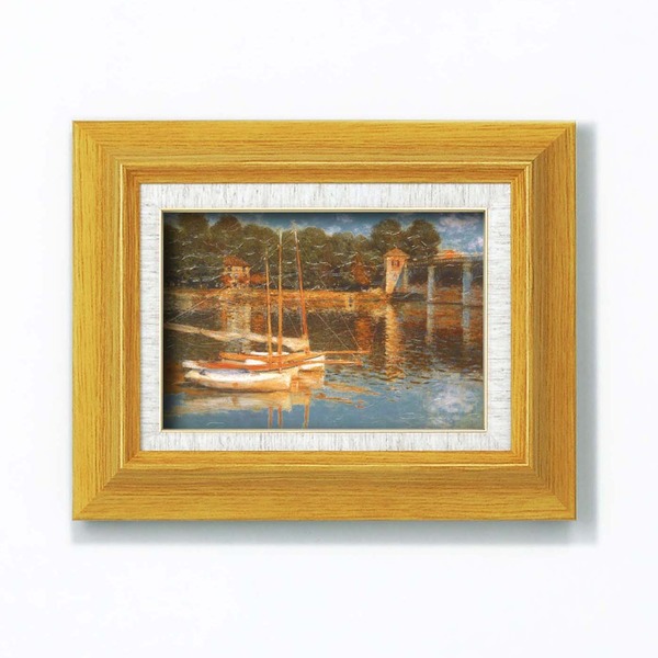 【送料無料】名画額縁 フレームセット サム 壁掛け用 モネ 「アルジャントーユの橋」273×343×48mm 立体加工付き