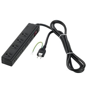 【送料無料】(まとめ) バッファロー 2/3ピン式電源タップ 4+4個口タイプ 雷サージ防止/集中スイッチ付 2m ブラック BSTAPSDC820BK 1個 【×2セット】