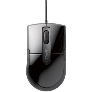 【送料無料】(まとめ) バッファロー 有線BlueLEDマウス 静音 3ボタン Mサイズ ブラック BSMBU26SMBK 1個 【×3セット】