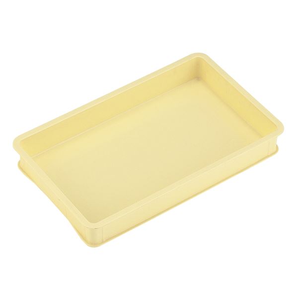 【送料無料】パンコンテナー/食品用コンテナー 【特大型浅】 アイボリー 清掃簡単【代引不可】