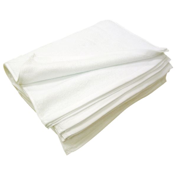 【送料無料】フェイスタオル/洗顔タオル 【約34cm×86cm 24枚組 スレン染め 240匁】 綿100％ 白タオル 〔美容院 整骨院〕