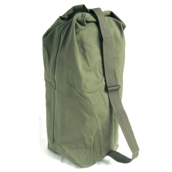 【送料無料】コットン キャンパス ダッフルバック カバン 63L オリーブ M ワンショルダー 防腐 防虫 ミリタリーバッグ ミリタリーウェア