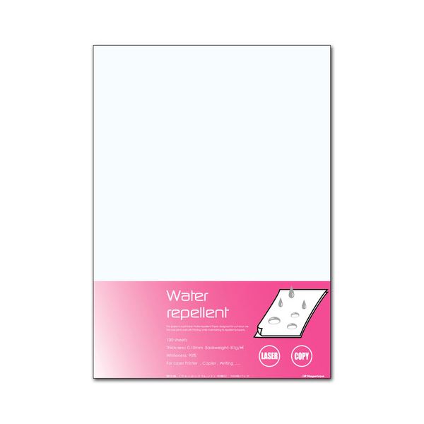 【送料無料】(まとめ) 長門屋商店 撥水紙 ウォーターリペレント A3 中厚口 81g ナ-WR102 1冊(100枚) 【×2セット】