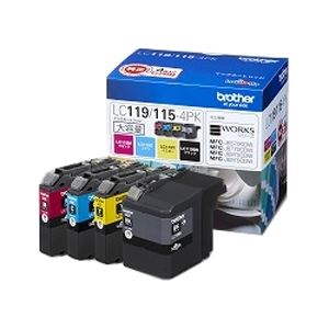 【送料無料】ブラザー工業 インクカートリッジ大容量タイプ お徳用4色パック LC119/1154PK