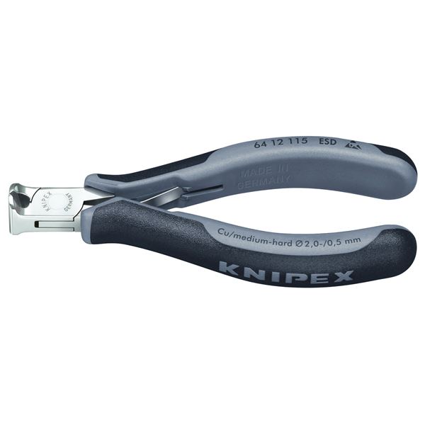 【送料無料】KNIPEX クニペックス 6412-115ESD エレクトロニクス エンドカッティングニッパー 工具 ツール DIY 作業工具 道具 ニッパー
