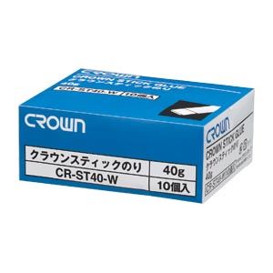 【送料無料】（まとめ） クラウンスティックのり 10本入 CR-ST40-W×10 【×3セット】
