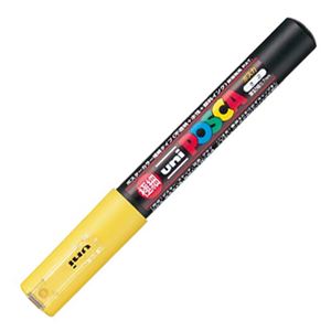 【送料無料】（まとめ） 三菱鉛筆 水性マーカー ポスカ 極細 黄 PC1M.2 1本 【×30セット】