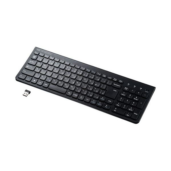 【送料無料】サンワサプライ ワイヤレススリムキーボード テンキー付き ブラック SKB-WL31BK 1台