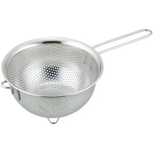 【送料無料】【30個セット】 ステンレス パンチング 片手ざる/調理器具 【14cm】 スタッキング式 ハンドル 足付き SUIグート 〔キッチン〕｜イーグルアイ店