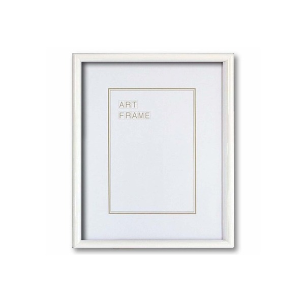 【送料無料】〔 木製額 〕 デッサン額 四ツ切サイズ 424×348mm ホワイト UVカットアクリル 木製 フレーム 額縁 額