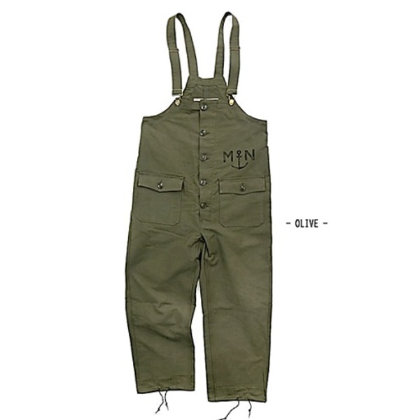 【送料無料】フランスタイプ 海軍 デッキパンツ S オリーブ 綿 コットン100％ ドローコード付き ミリタリーパンツ ミリタリーウェア