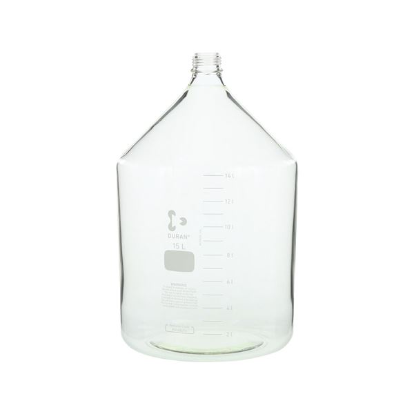 クーポン利用送料無料 〔柴田科学〕ねじ口びん 広口 茶褐色 青キャップ付 10L 017250-110000 - 研究、開発用