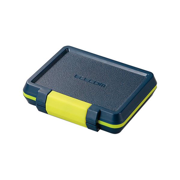 【送料無料】（まとめ）エレコムSD/microSDカードケース 耐衝撃 ネイビー CMC-SDCHD01NV 1個【×5セット】