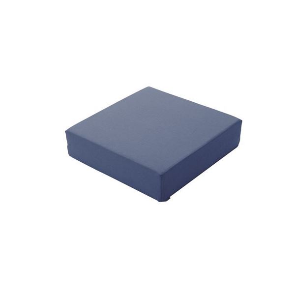 【送料無料】ブロックソファー/ローソファー 【中 約幅60×奥行60×高さ15cm ブルー】 洗えるカバー 本体：日本製 〔リビング 寝室〕【代引不可】
