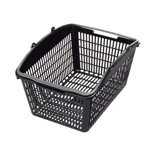 【送料無料】（まとめ）スーパーメイト ショッピングバスケット16L ブラック・ダークグレー PB-16BG 1個【×10セット】