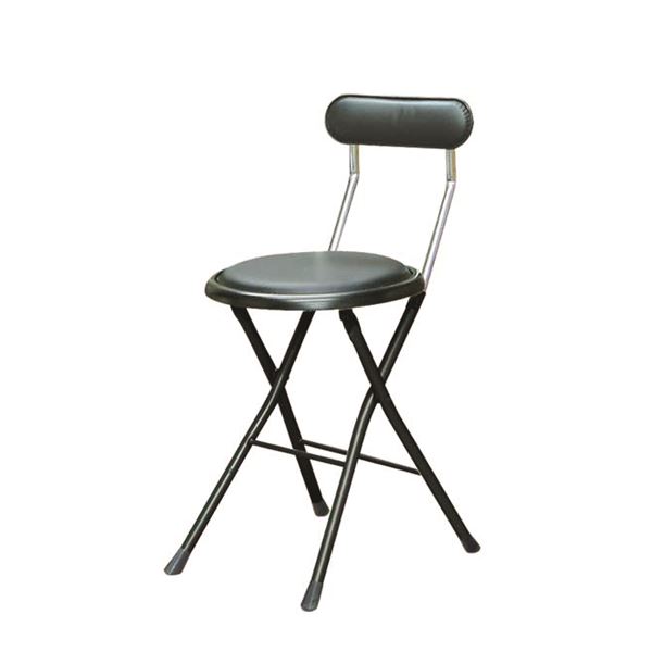 【送料無料】折りたたみ椅子 【同色6脚セット ブラック×ブラック】 幅33cm 日本製 スチールパイプ 【代引不可】 26,007円