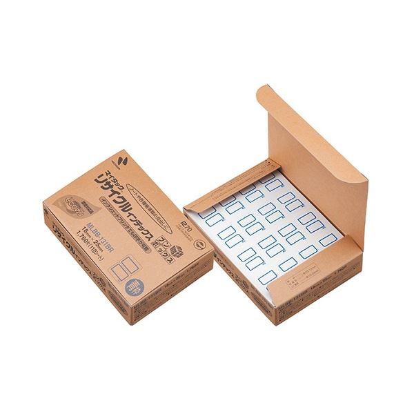 【送料無料】(まとめ) ニチバン マイタック リサイクルインデックス ブンボックス 小 18×25mm 青枠 MLBB-131BR 1パック(1760片：16片×110シート) 【×5セット】