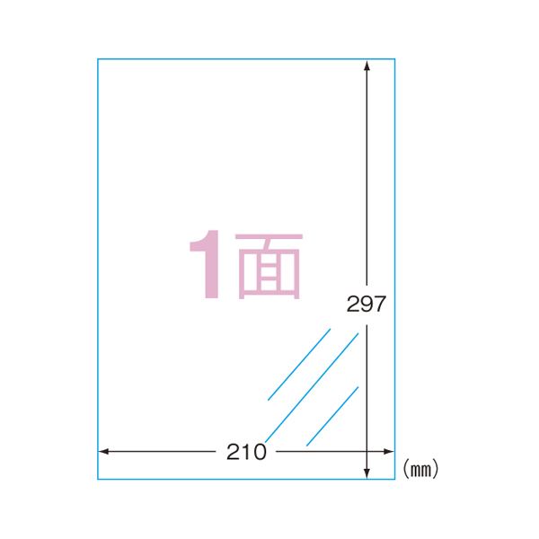 【送料無料】（まとめ） エーワン IJ超耐水ラベルシール 光沢フィルム 透明 A4 1面 3枚入 【×5セット】