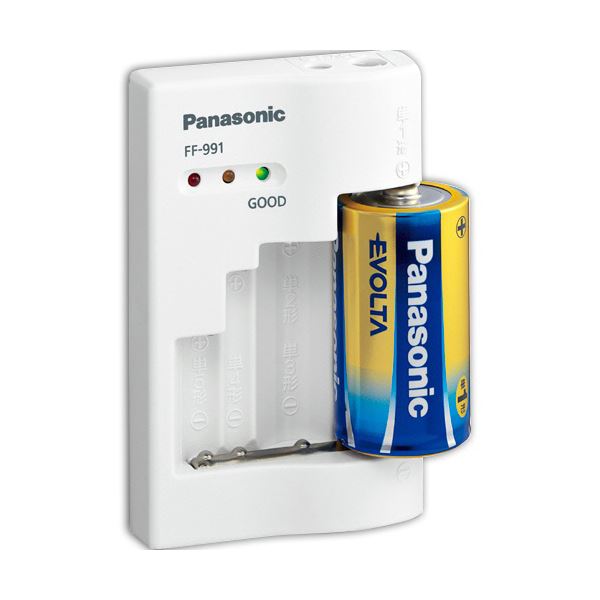 【送料無料】(まとめ) パナソニック 電池チェッカーFF-991P-W 1個 【×10セット】