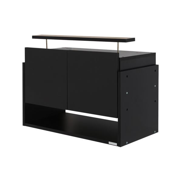 【送料無料】コレクションケース/収納棚 ワイド 専用上置き 【ロータイプ 奥行39cm用 ブラック】 幅83.1cm 本体別売 【組立品】【代引不可】
