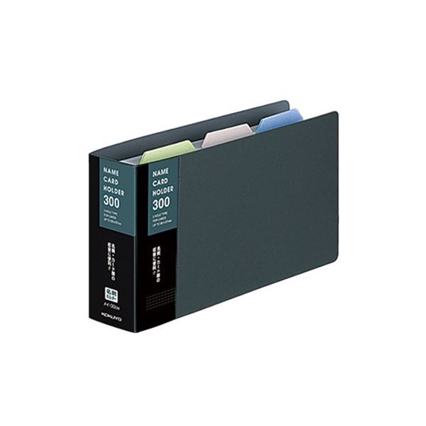 【送料無料】（まとめ）コクヨ 名刺ホルダー(替紙式) 2穴300名 タテ入れ ダークグレー メイ-30DM 1冊 【×10セット】
