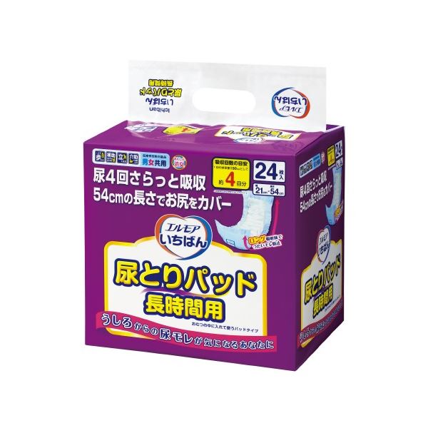 【送料無料】(まとめ) カミ商事 いちばん尿とりパッド 長時間用 24枚 1P 【×5セット】