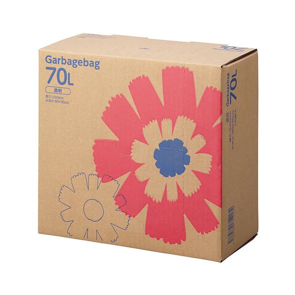 【送料無料】TANOSEE ゴミ袋 コンパクト 透明70L BOXタイプ 1セット（440枚：110枚×4箱）